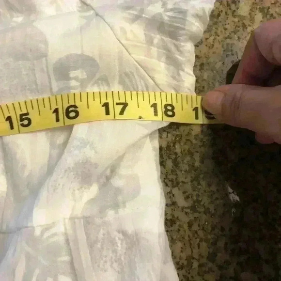 St John's Bay Thin White Short Sleeve Button Down Shirt Blouse Flower Women Smal - Picture 5 of 8